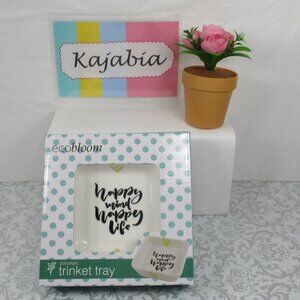 ECOBLOOM Porcelain Trinket Tray NIB